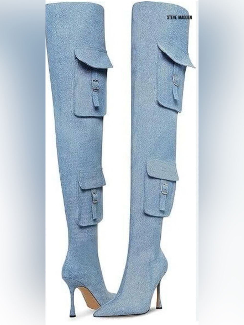 NWOT Steve Madden Women's Denim Fabric
Knee Boots SOLD OUT in stores